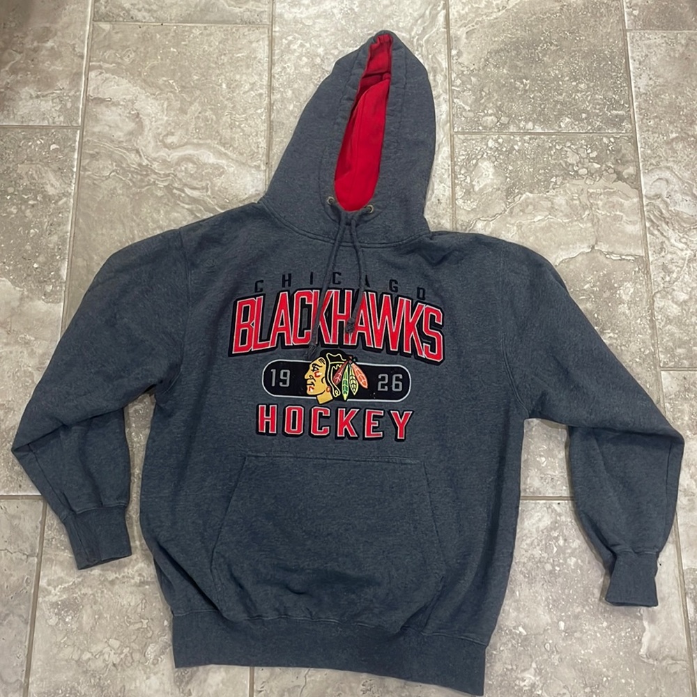 NHL Old Time Hockey Chicago Blackhawks Hoodie Causeway Collection‎ Sz Large